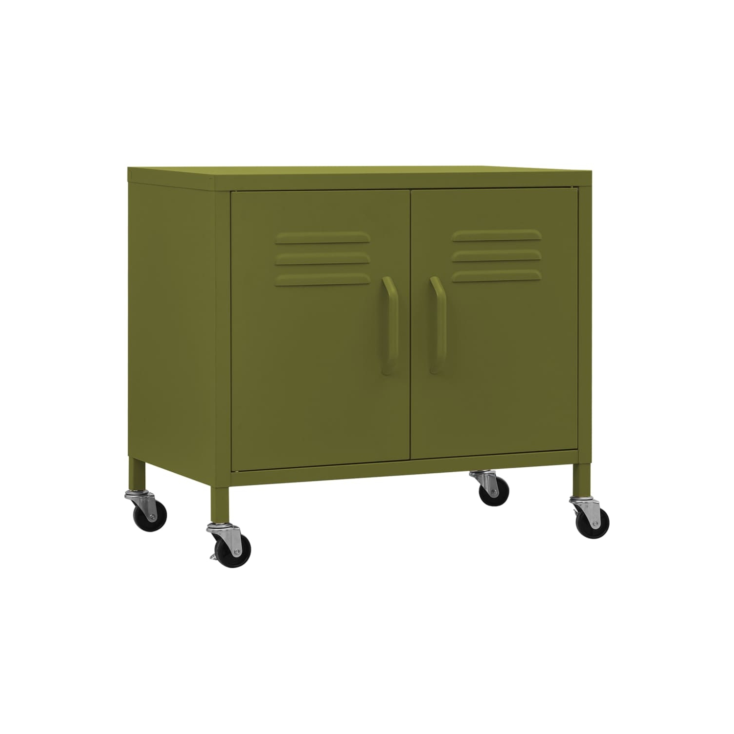 vidaXL Storage Cabinet Olive Green 60x35x56 cm Steel