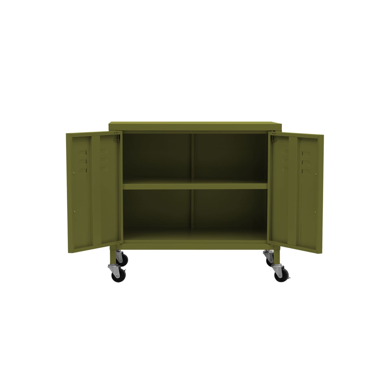 vidaXL Storage Cabinet Olive Green 60x35x56 cm Steel