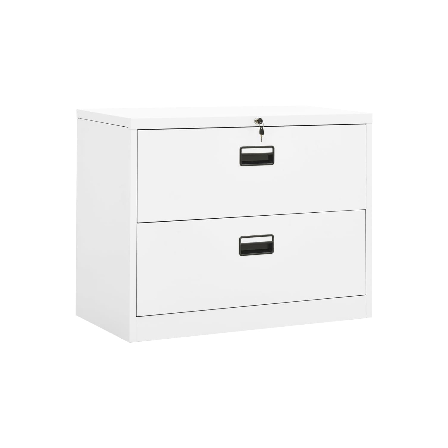 vidaXL Filing Cabinet White 90x46x72.5 cm Steel