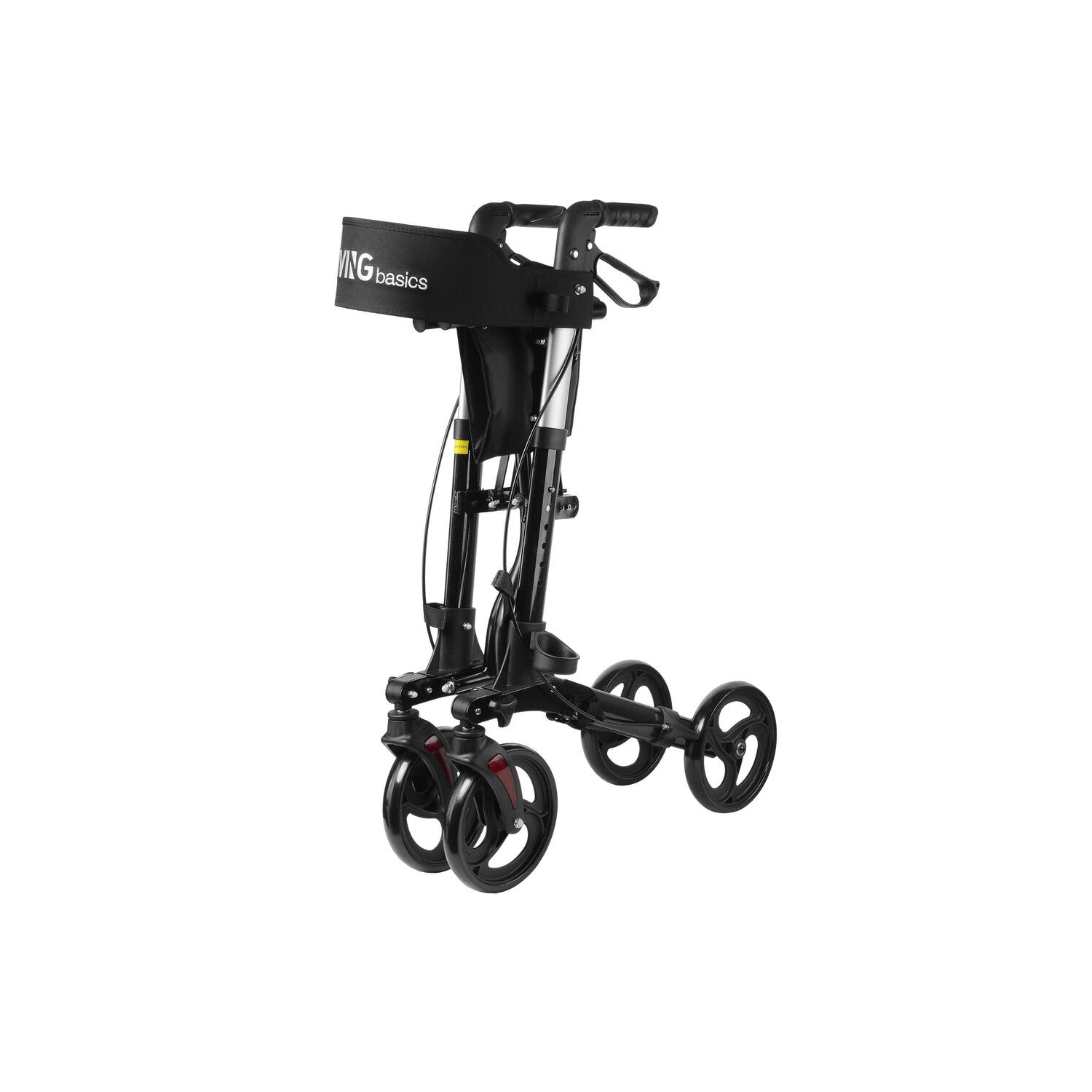 Marcheurs pliables et ambulateurs avec siège et sac de rangement, ambulateur en alliage d'aluminium poignée réglable pour adultes âgés avec support