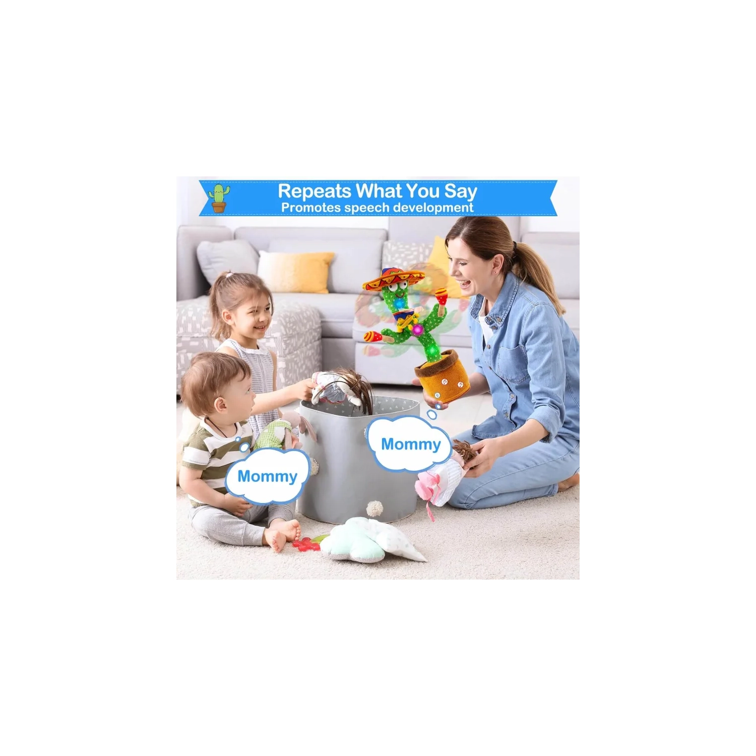 Cactus parlant et dansant : Vous répète, chante 120 chansons, brille