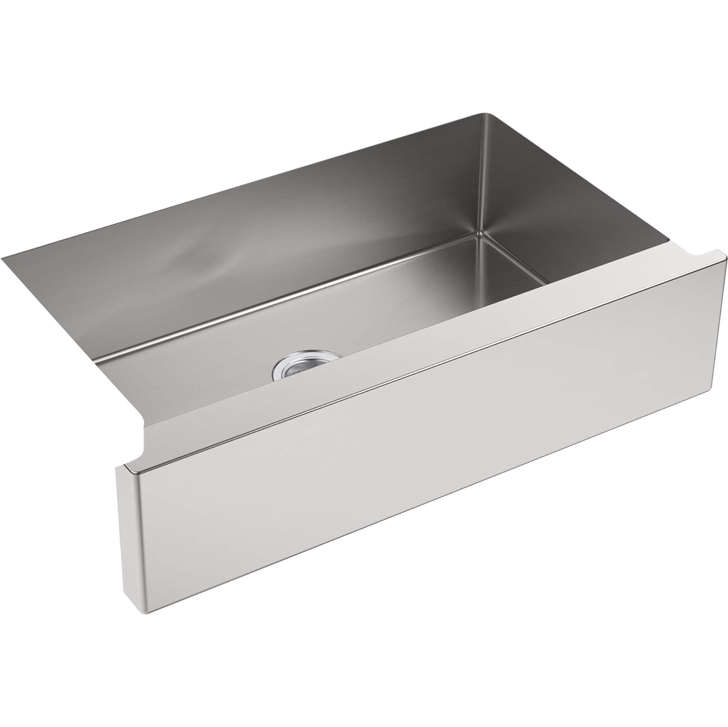 KOHLER K-5415-NA Strive auto-Trimming Undermount large évier de cuisine à un seul bol avec tablier haut, 35 1/2 x 21 1/4&nbsp;po, acier inoxydable