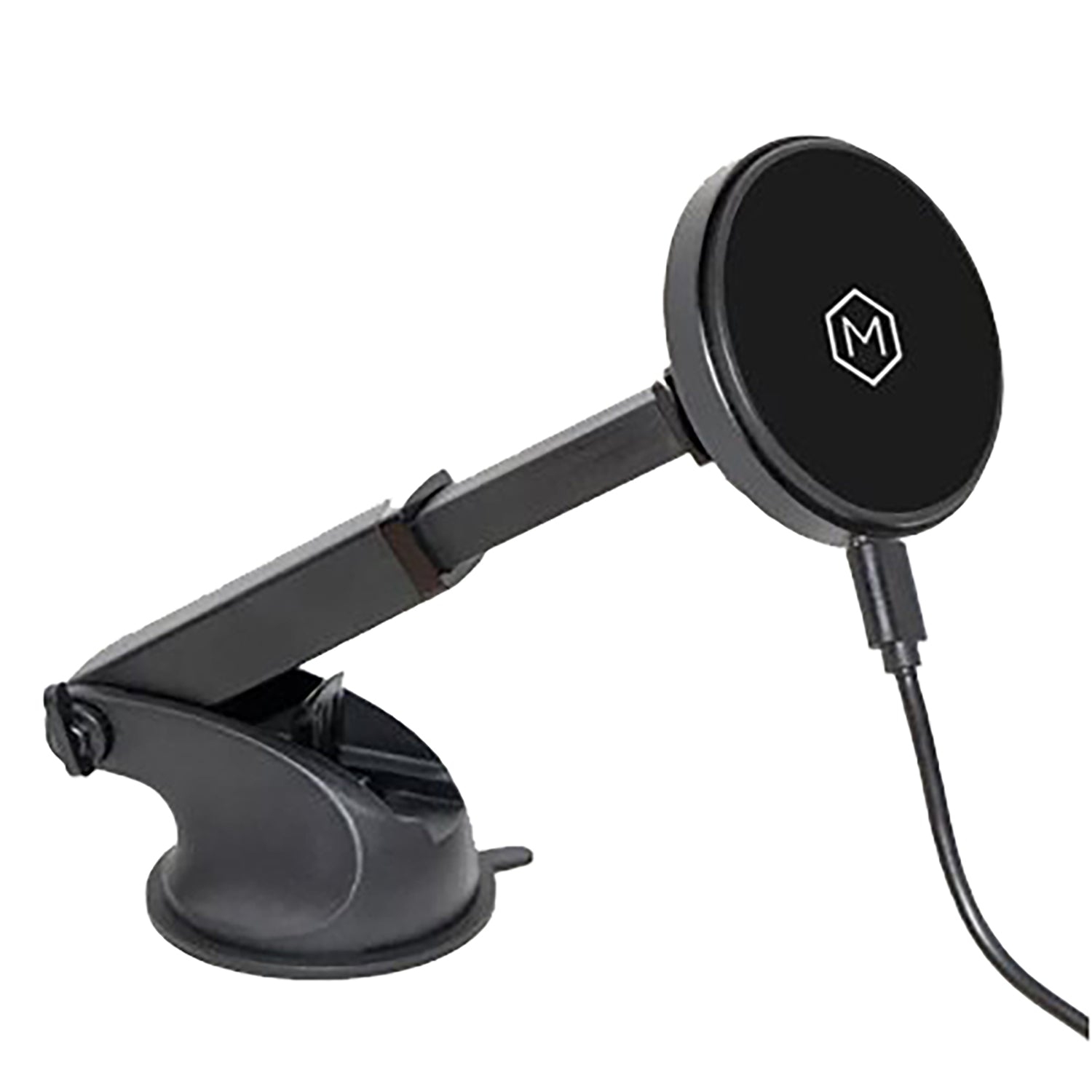 MightyMount - Support magnétique MagSafe pour téléphone, avec chargeur sans fil, pour tableau de bord de voiture, noir