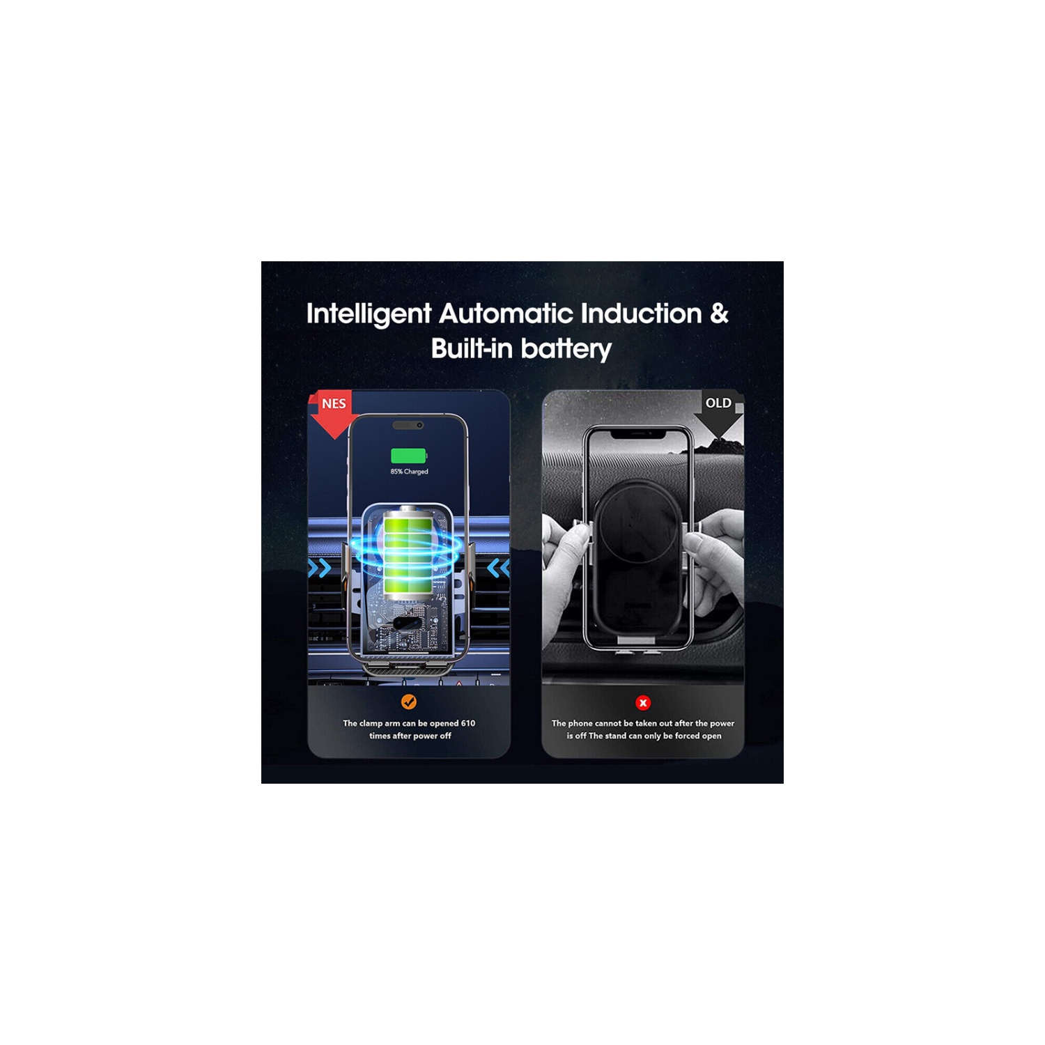 WEKOME Magnetic Wireless Car Charger(Holder)