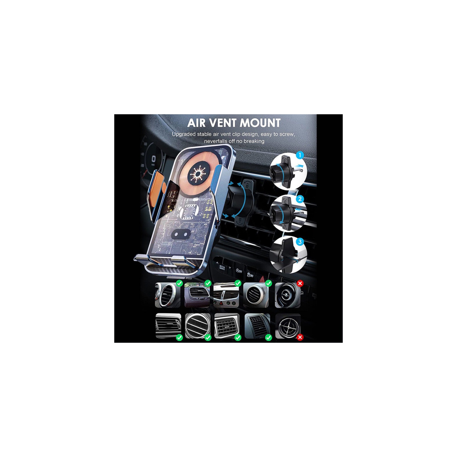 WEKOME Magnetic Wireless Car Charger(Holder)