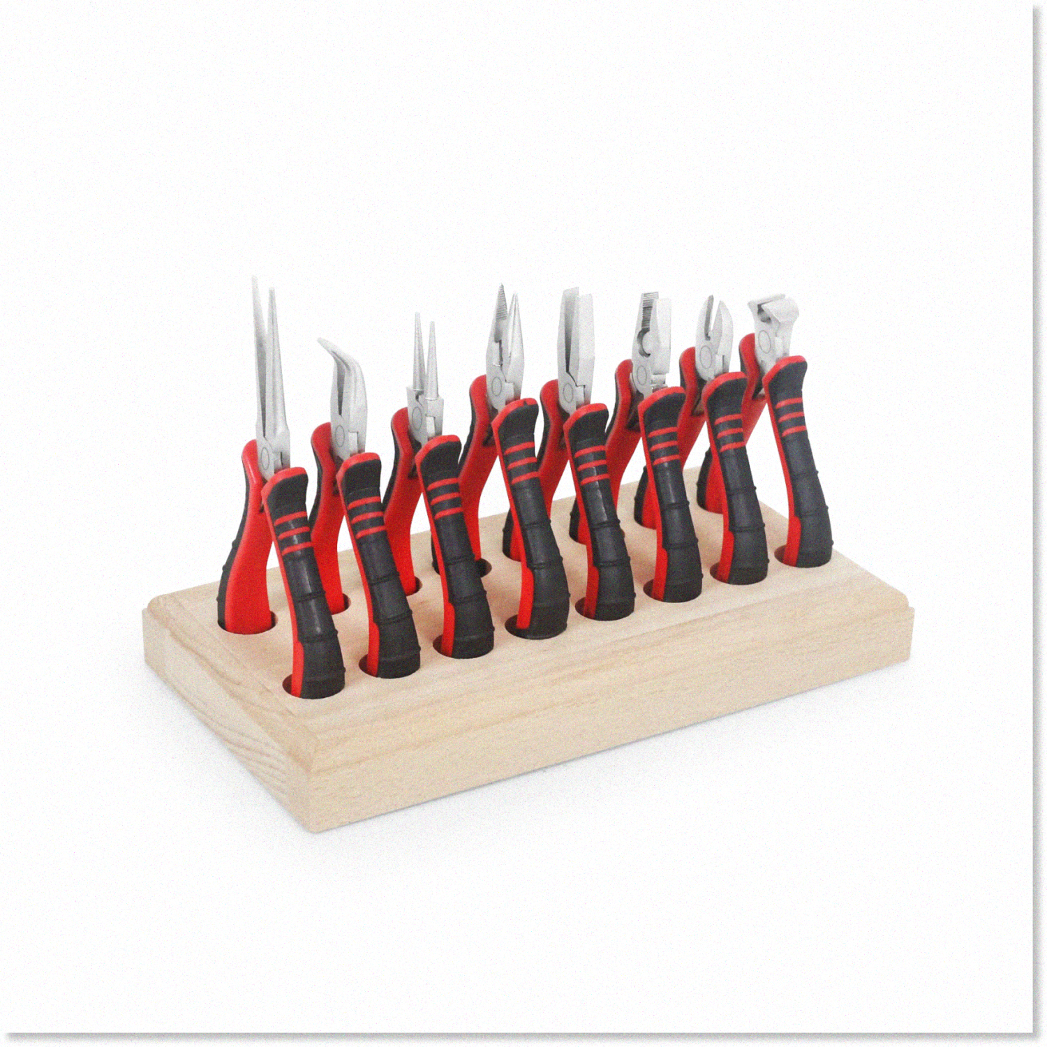 8PCS Premium Jewelry Pliers Set with Wood Pallet - High-Quality Tools for Jewelry Making, Repair, Wire Wrapping, Beading