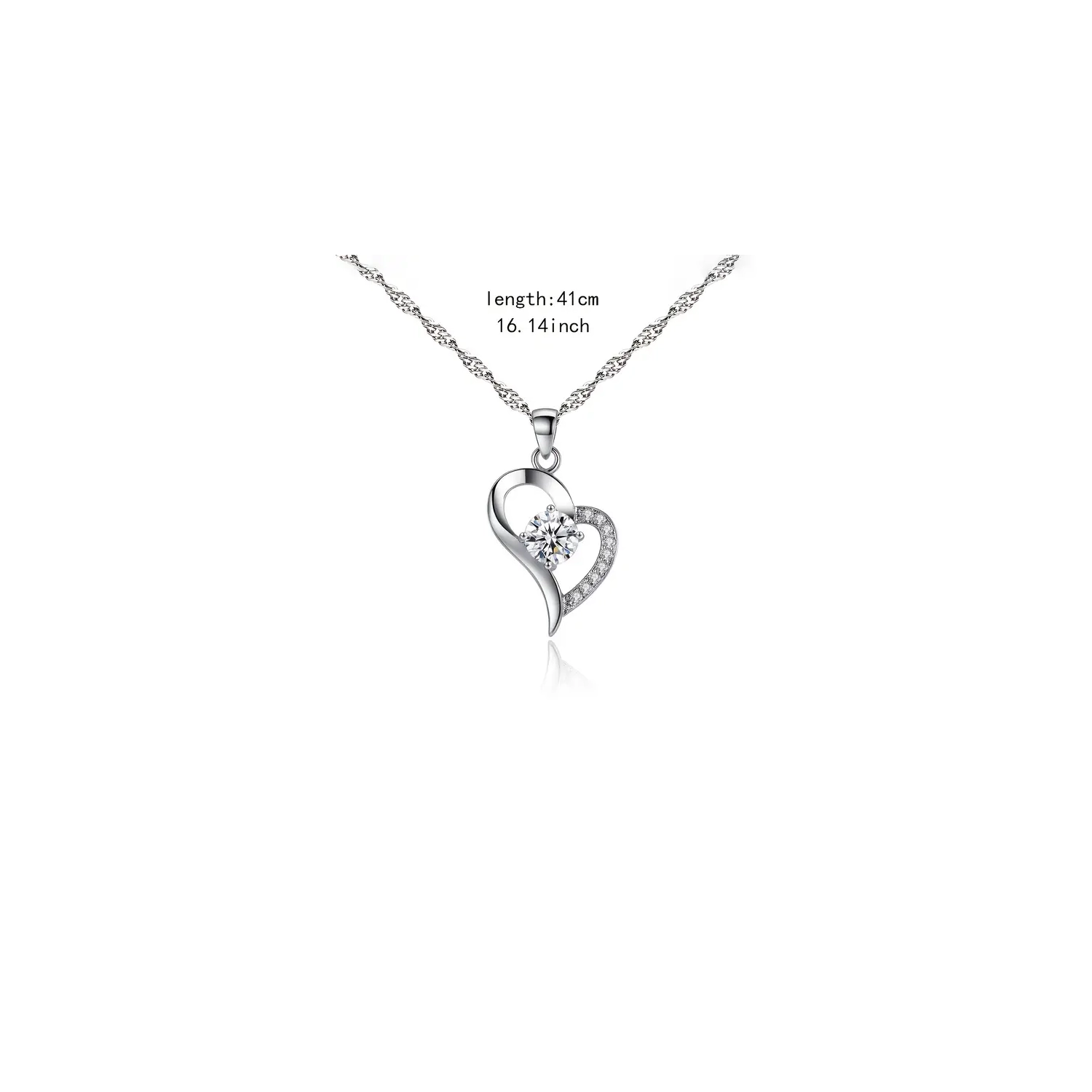 Exquisite Rhinestone Heart Necklace: Timeless Jewelry Ornament