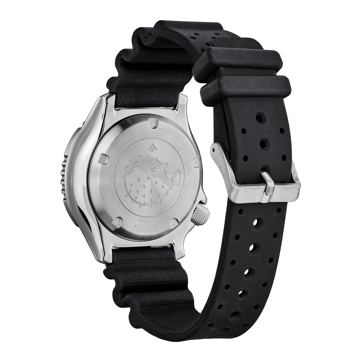 Montre automatique Promaster Dive pour hommes 44&nbsp;mm de Citizen avec boîtier en acier inoxydable argenté et bracelet en polyuréthane noir