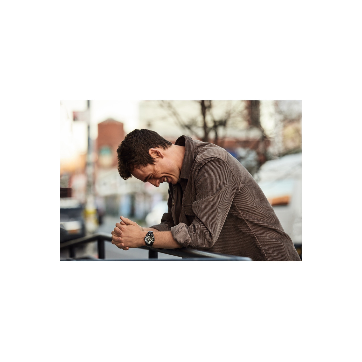 Montre automatique pour hommes Promaster Fujitsubo 41 mm de Citizen avec boîtier en titane argenté et bracelet en polyuréthane noir avec cadran