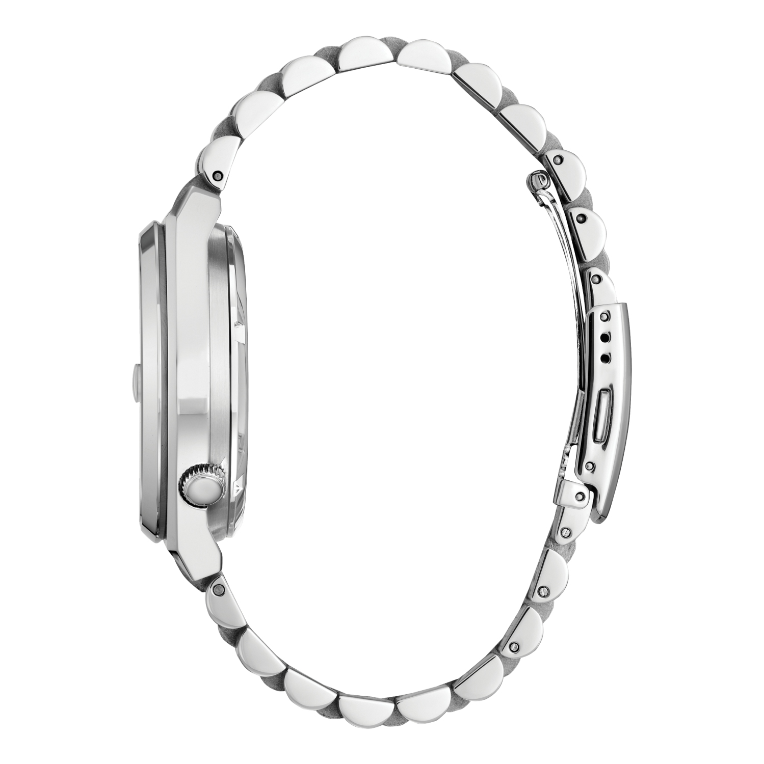 Montre automatique pour hommes « TSUYOSA » 40&nbsp;mm avec boîtier et bracelet en acier inoxydable argenté et cadran noir de Citizen