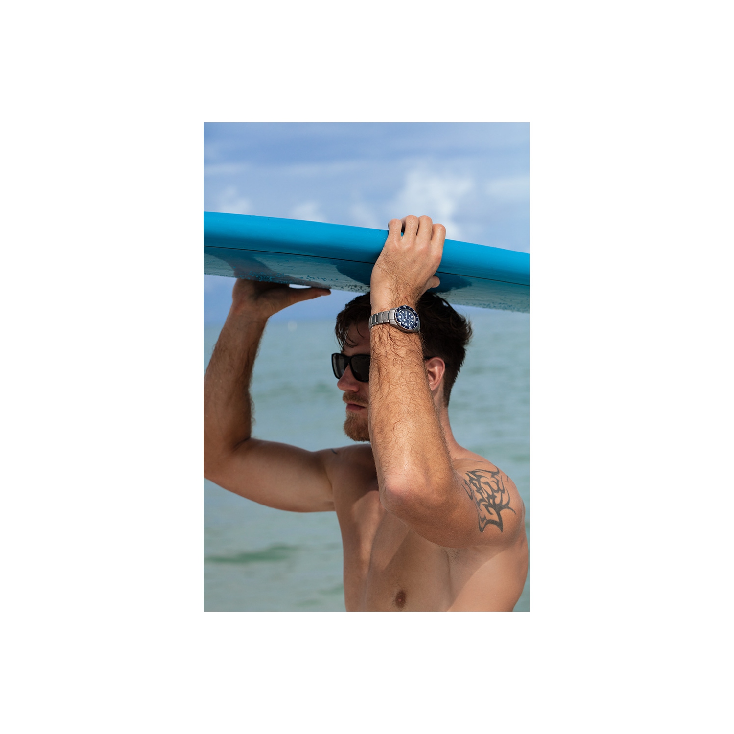 Citizen Mens Promaster Fujitsubo Automatic Watch 41mm Silver-Tone Super Titanium Case and Bracelet with Blue Dial