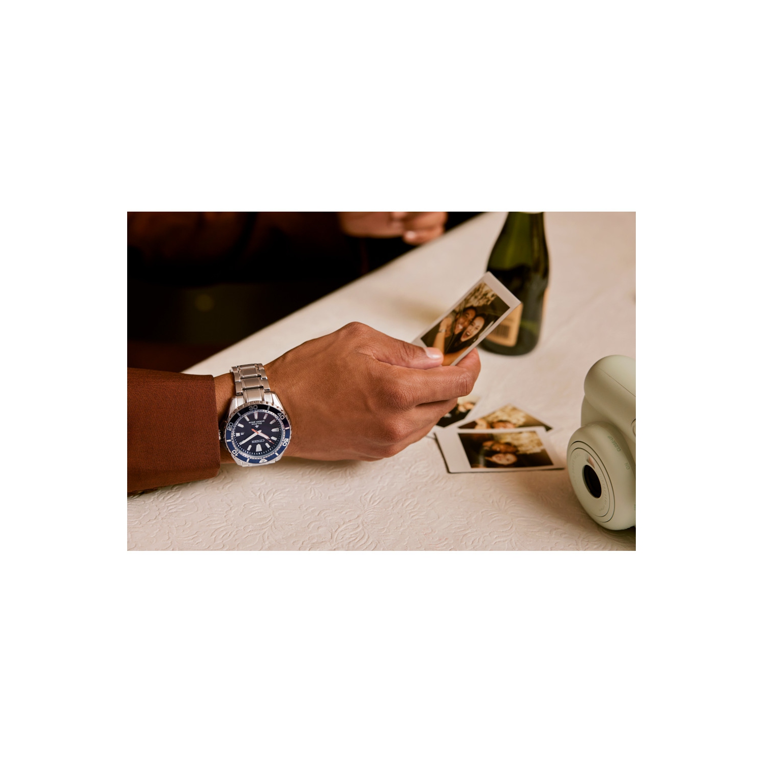 Citizen Mens Promaster Fujitsubo Automatic Watch 41mm Silver-Tone Super Titanium Case and Bracelet with Blue Dial