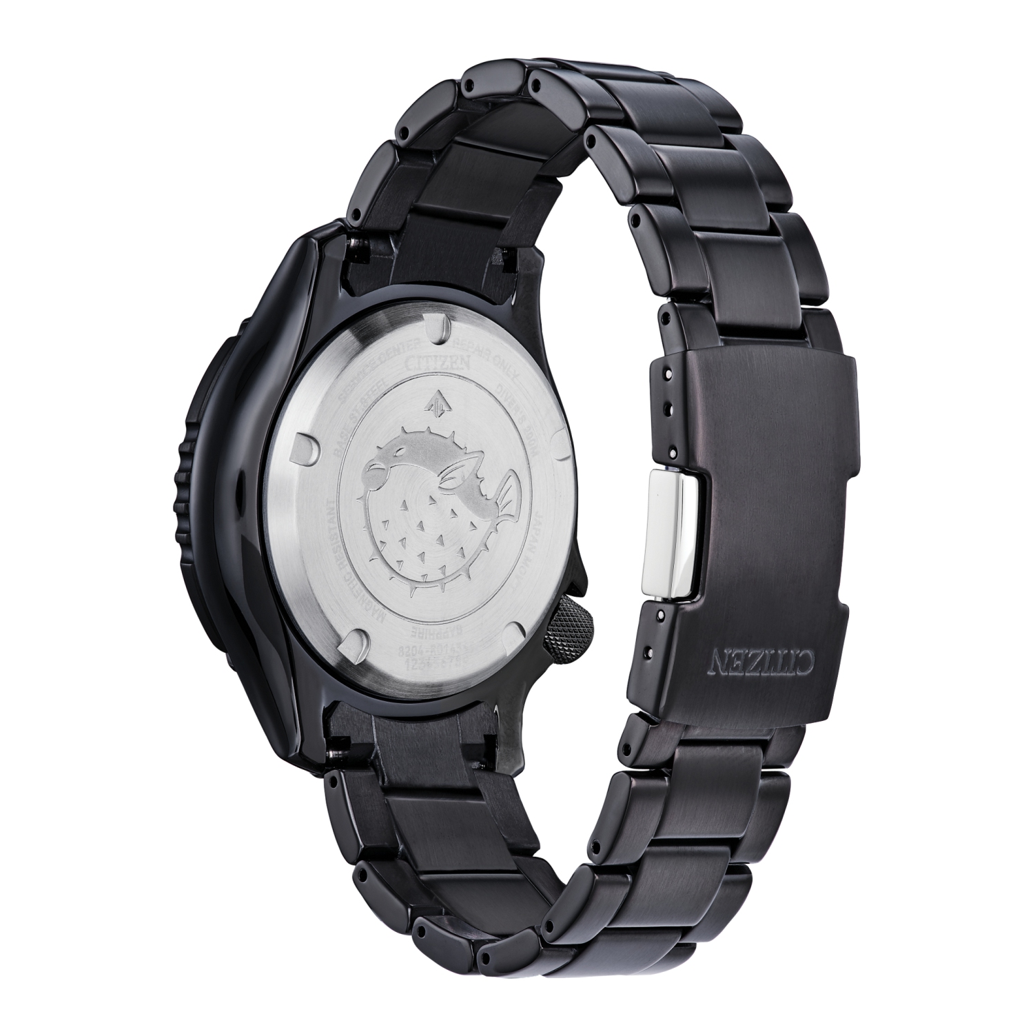 Montre automatique Promaster Dive pour hommes de Citizen 44&nbsp;mm avec boîtier et bracelet en inox noir et cadran jaune