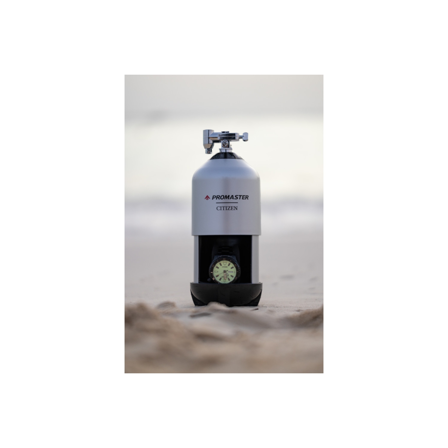 Montre automatique Promaster Dive pour hommes de Citizen 44&nbsp;mm avec boîtier et bracelet en inox noir et cadran jaune