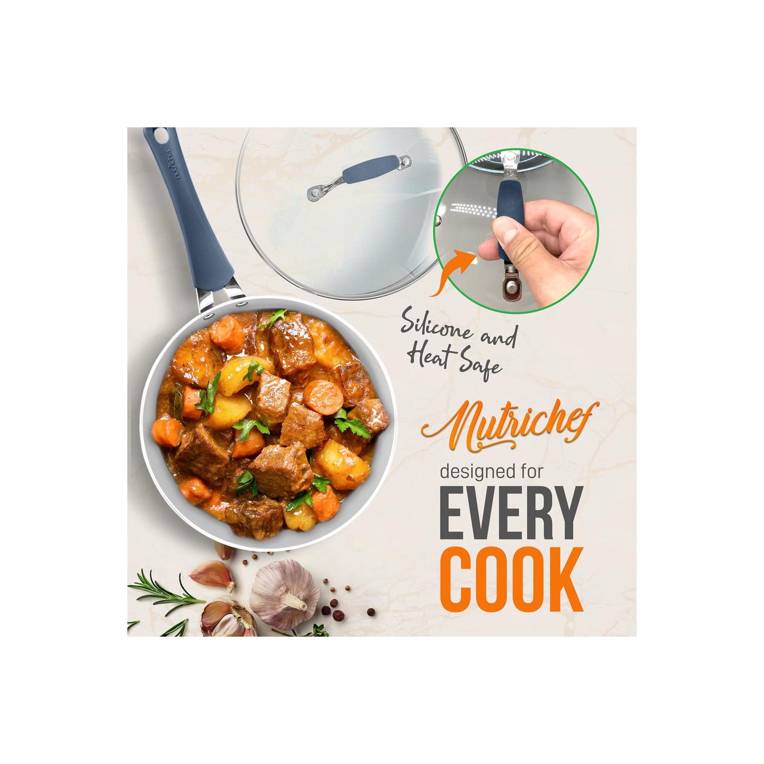 Kitchenware Pots & Pans Set – High-qualified Basic Kitchen Cookware Set, Non-Stick