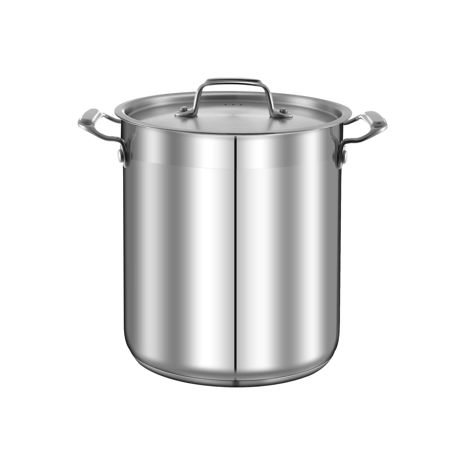 Stainless Steel Cookware Stockpot - 20 Quart, Heavy Duty Induction Pot, Soup Pot With Stainless Steel Lid