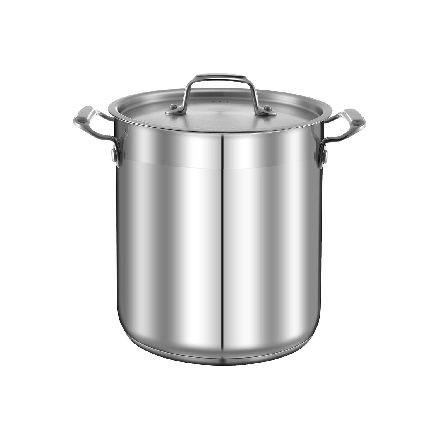 Marmite en acier inoxydable - 14 pintes, récipient à induction robuste, marmite à soupe avec couvercle en acier inoxydable