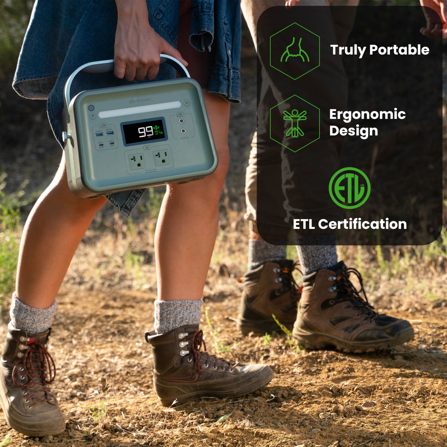 241 Wh de station d'alimentation SSD à 8 ports B330 SST de Yoshino, batterie de secours d'urgence de pointe 330 W/500 W, onde