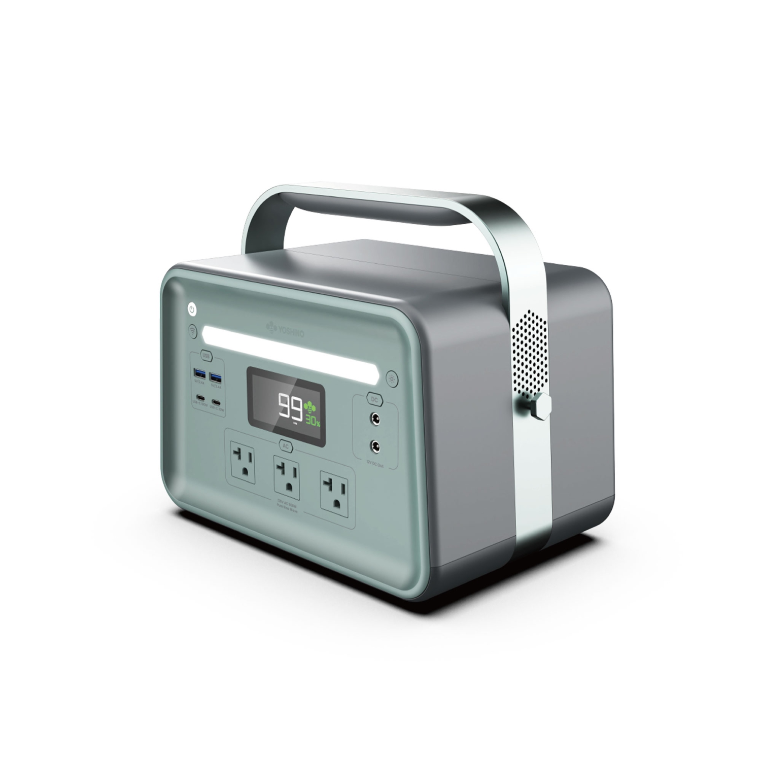 Yoshino B660 SST 9-Port Solid-State Power Station 602Wh, 660W Output/900W Peak Emergency Backup Battery Bank, Pure Sine Wave, Smart App Connect