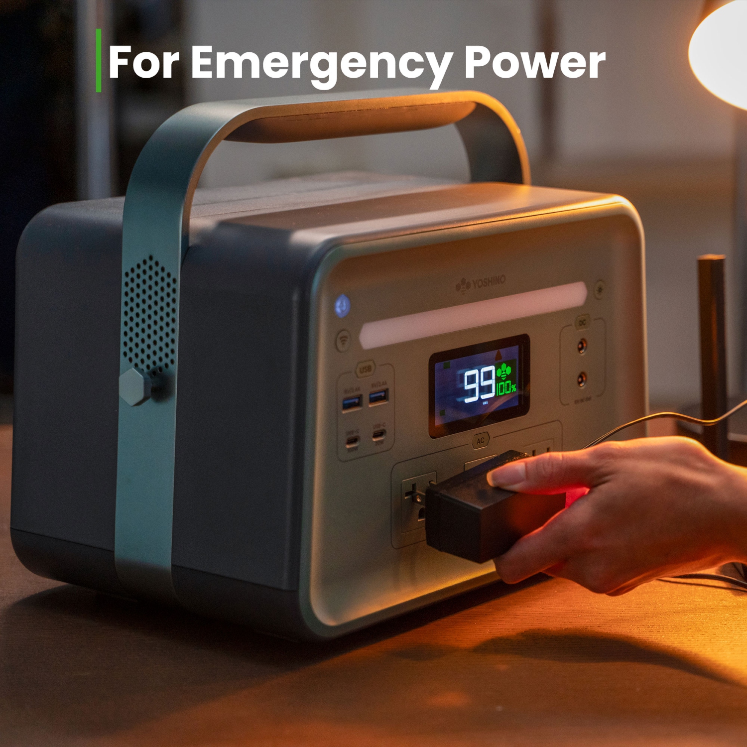 Yoshino B660 SST 9-Port Solid-State Power Station 602Wh, 660W Output/900W Peak Emergency Backup Battery Bank, Pure Sine Wave, Smart App Connect