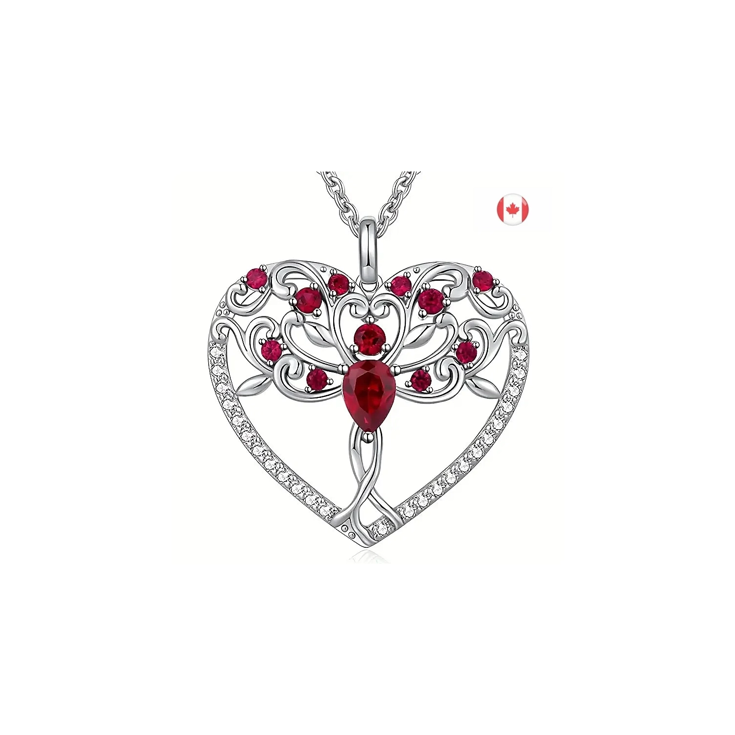 Silvery Heart Necklace: Gift for Women, Mothers, Nany, Sister, Christmas, Thanksgiving, Birthday