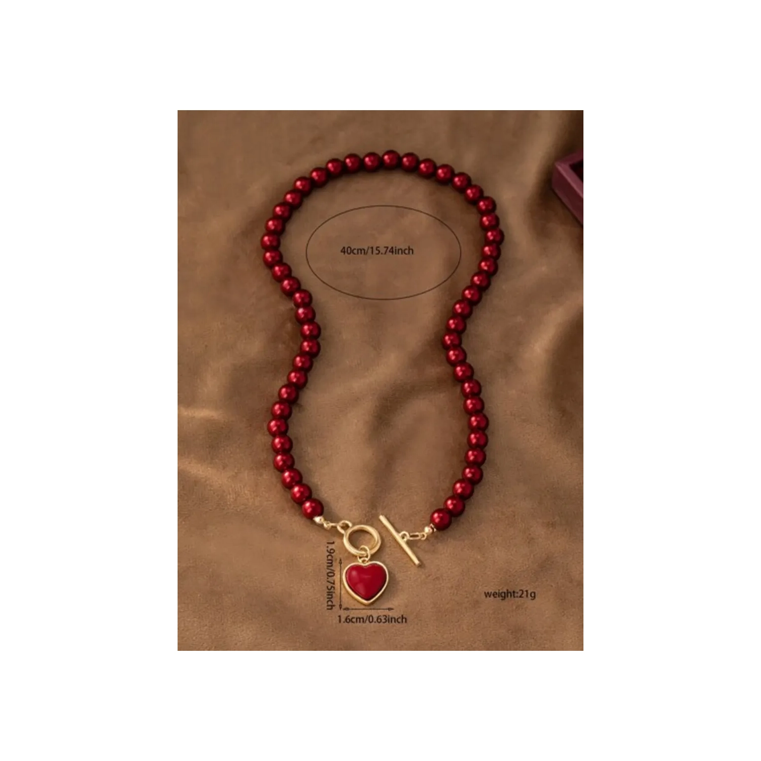 Ensemble collier et bracelet rétro en forme de coeur : Plaqué or 14K ct, boucle OT tendance, quotidien et mode