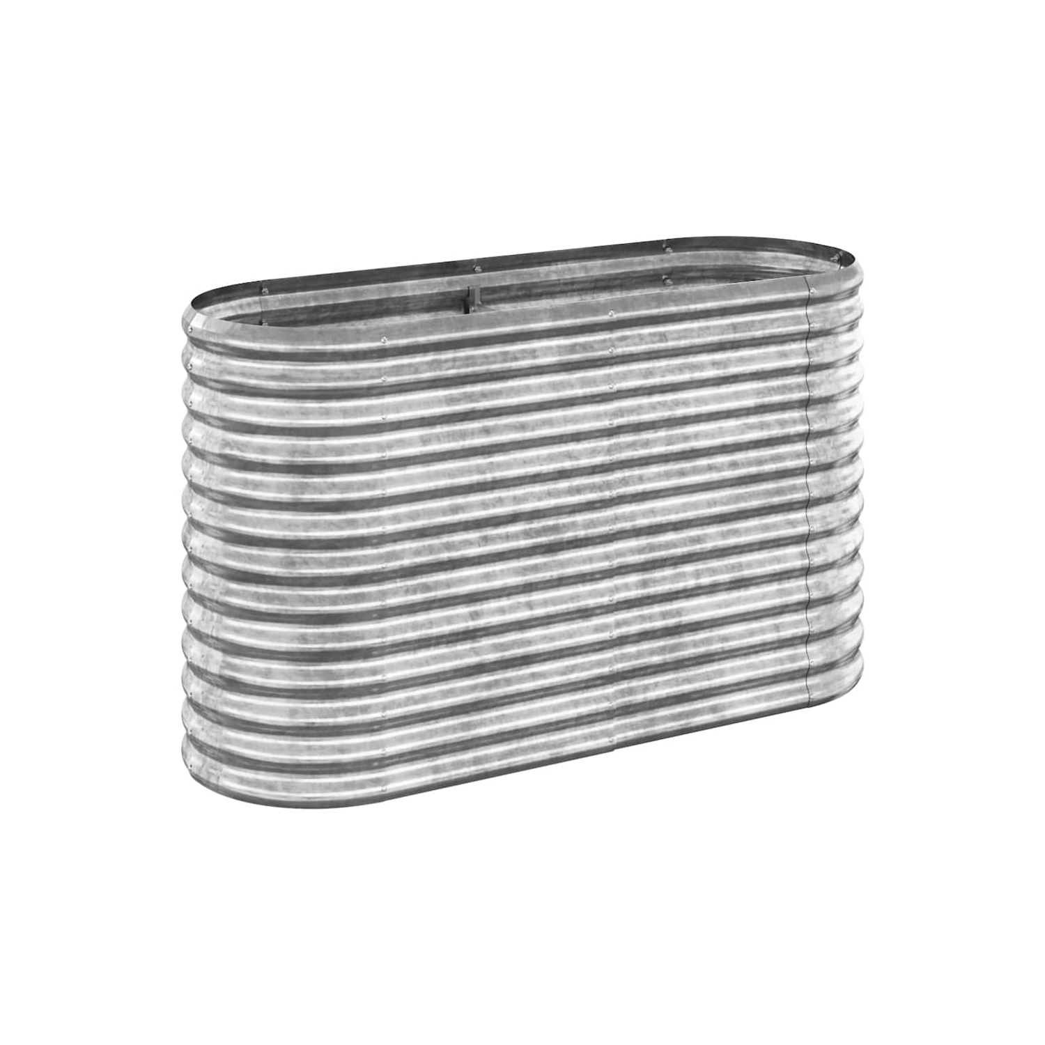 vidaXL Garden Raised Bed Galvanised Steel 114x40x68 cm Silver