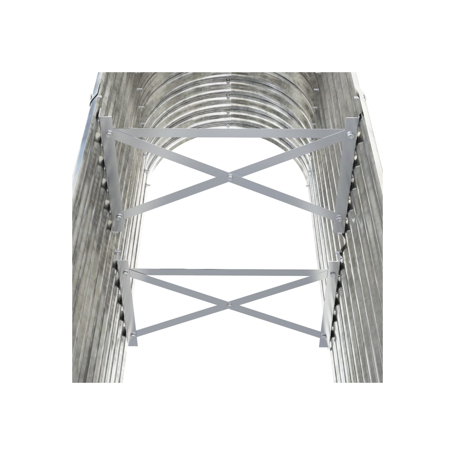 vidaXL Garden Raised Bed Galvanised Steel 114x40x68 cm Silver