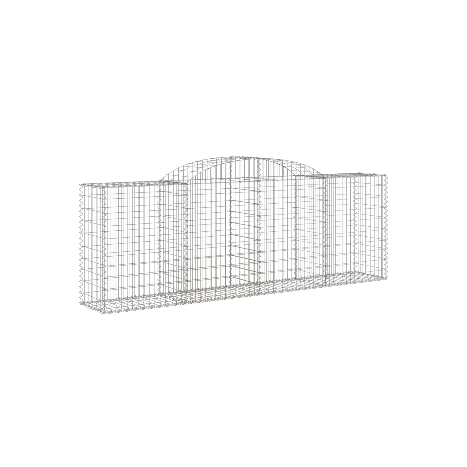 vidaXL Arched Gabion Basket 300x50x100/120 cm Galvanised Iron