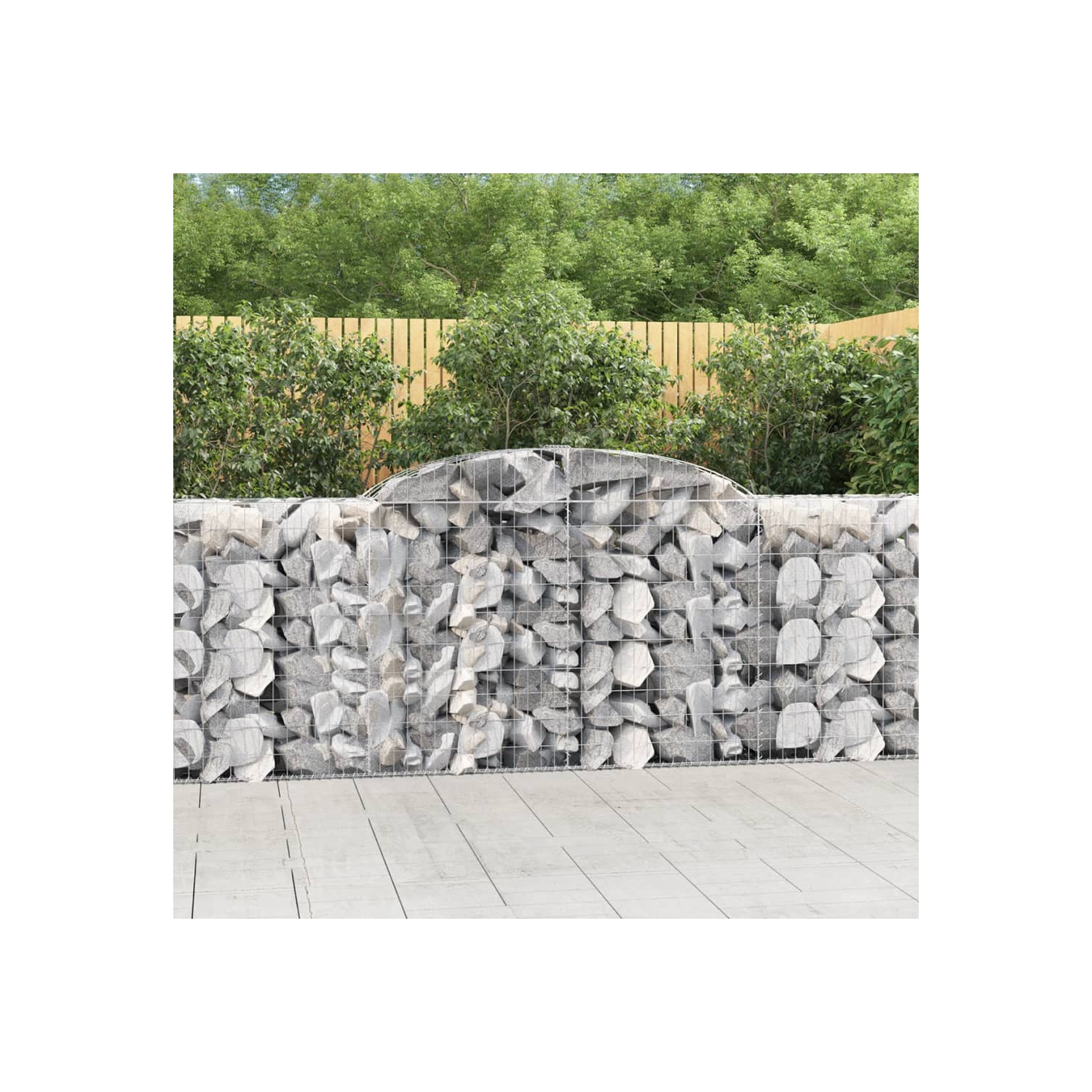 vidaXL Arched Gabion Basket 300x50x100/120 cm Galvanised Iron
