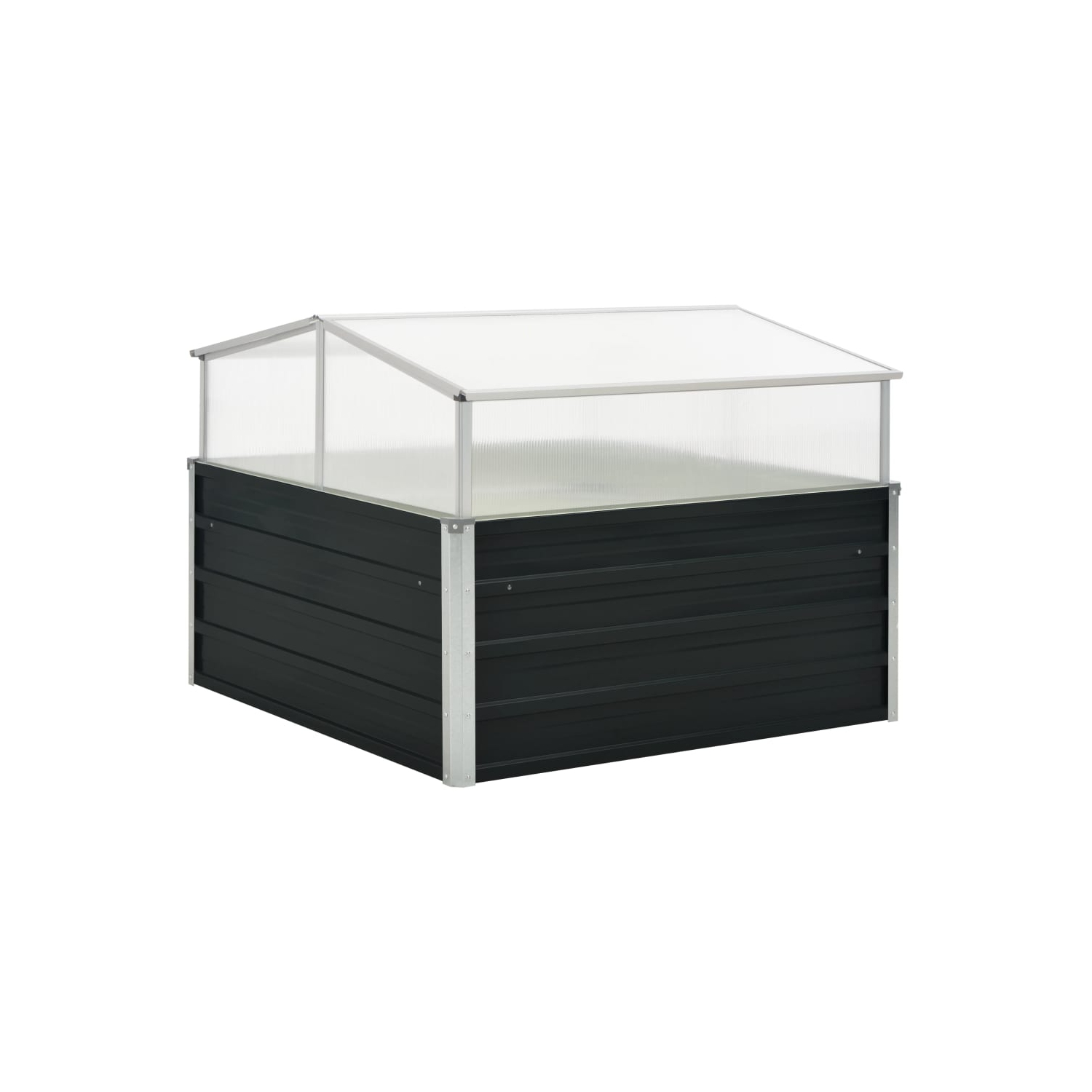 vidaXL Greenhouse Anthracite 100x100x77 cm Galvanised Steel