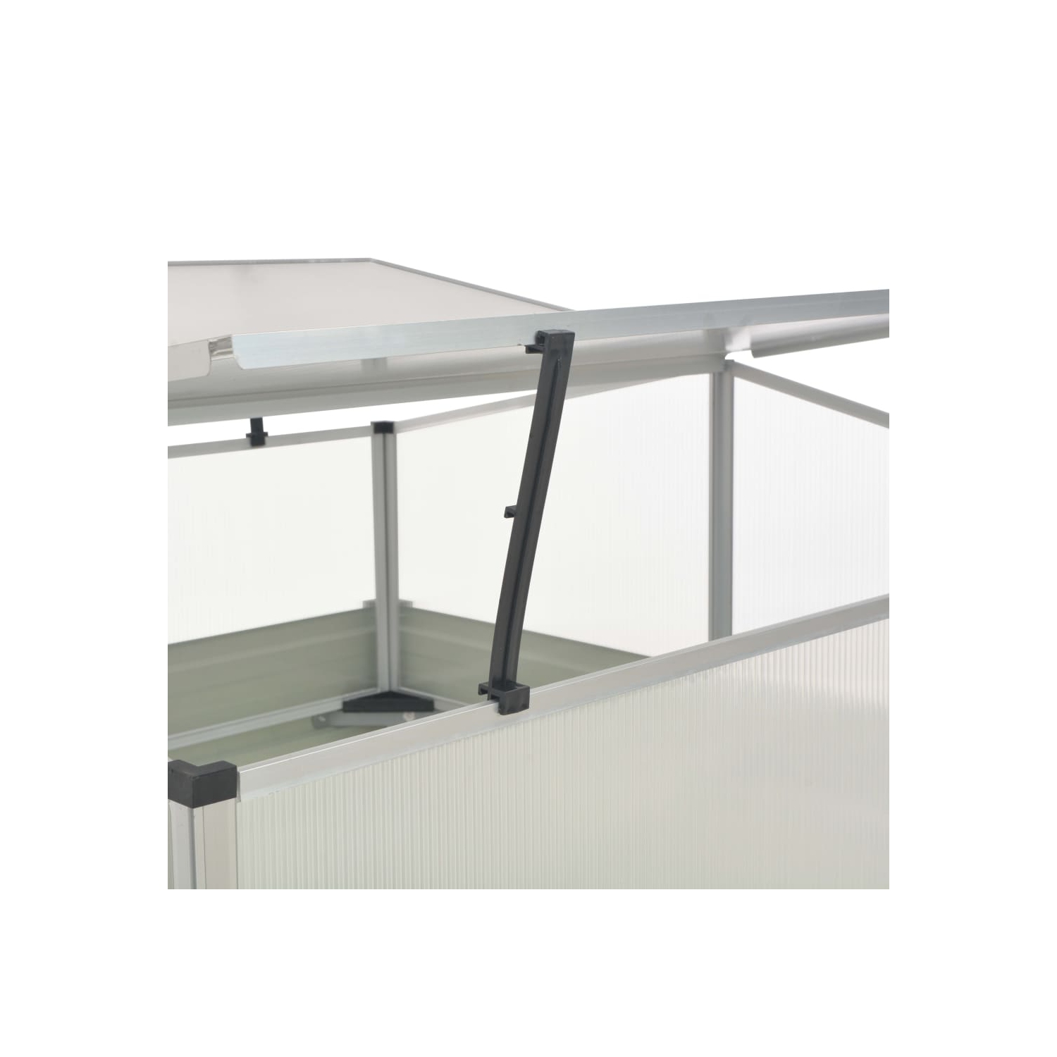 vidaXL Greenhouse Anthracite 100x100x77 cm Galvanised Steel