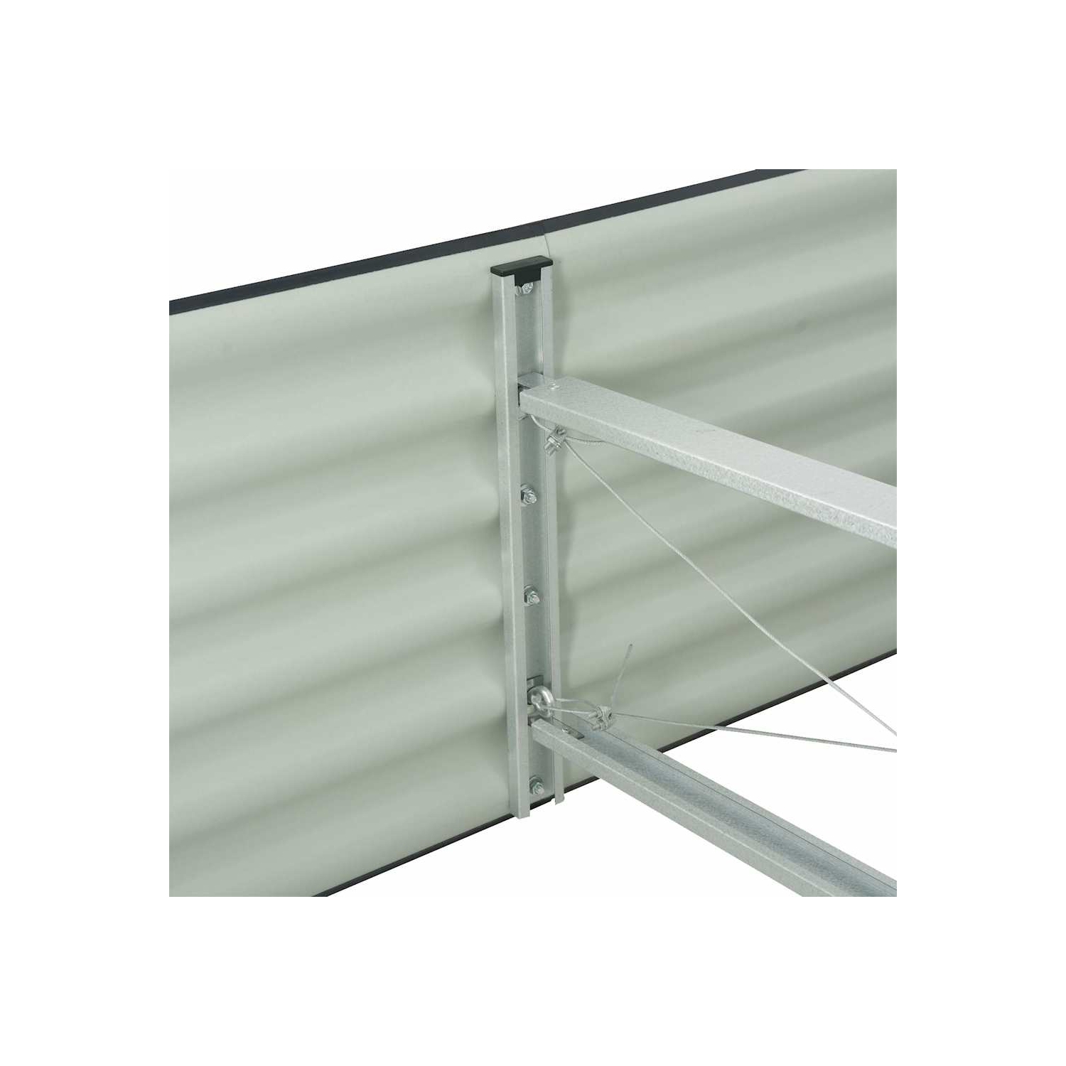 vidaXL Garden Raised Bed Galvanized Steel, Planter, Weather-resistant, Gray, 126"x31.5"x17.3"