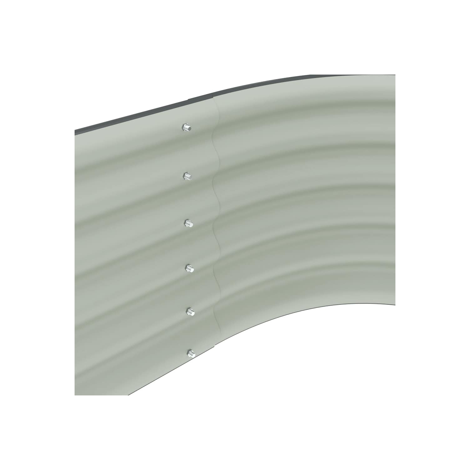 vidaXL Garden Raised Bed Galvanized Steel, Planter, Weather-resistant, Gray, 126"x31.5"x17.3"