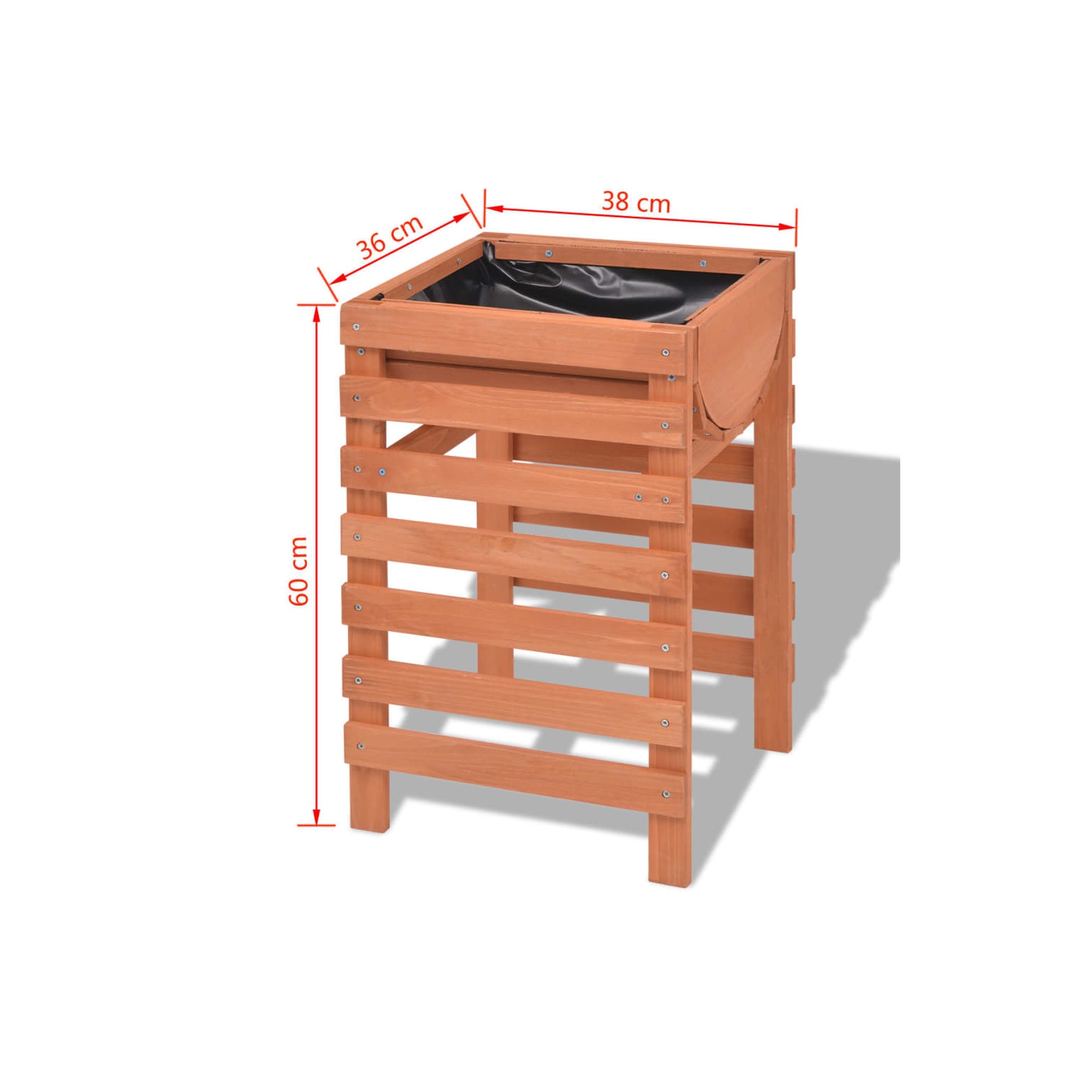 vidaXL Planter 38x36x60 cm Wood