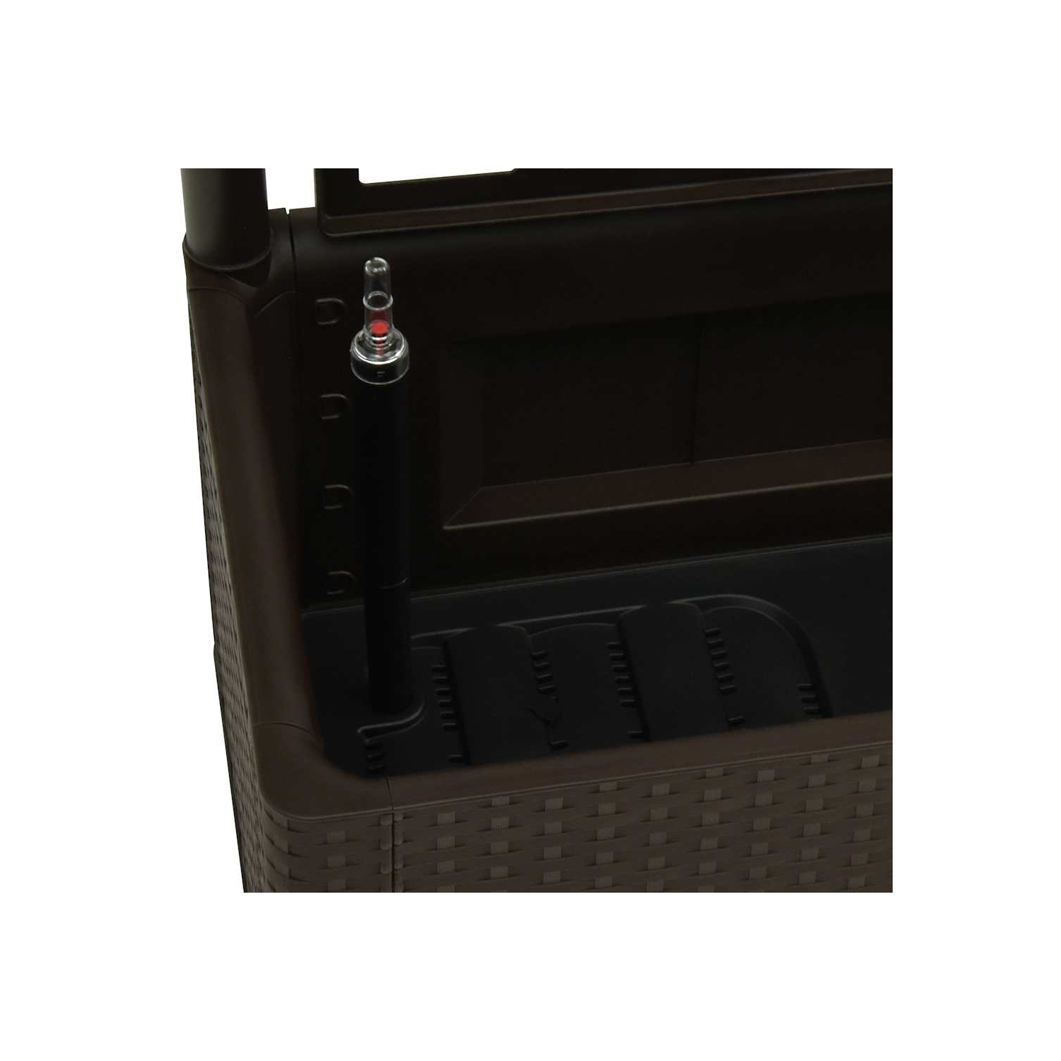 vidaXL Garden Raised Bed with Trellis, Self Watering with Water Level Indicator, Mocha, PP