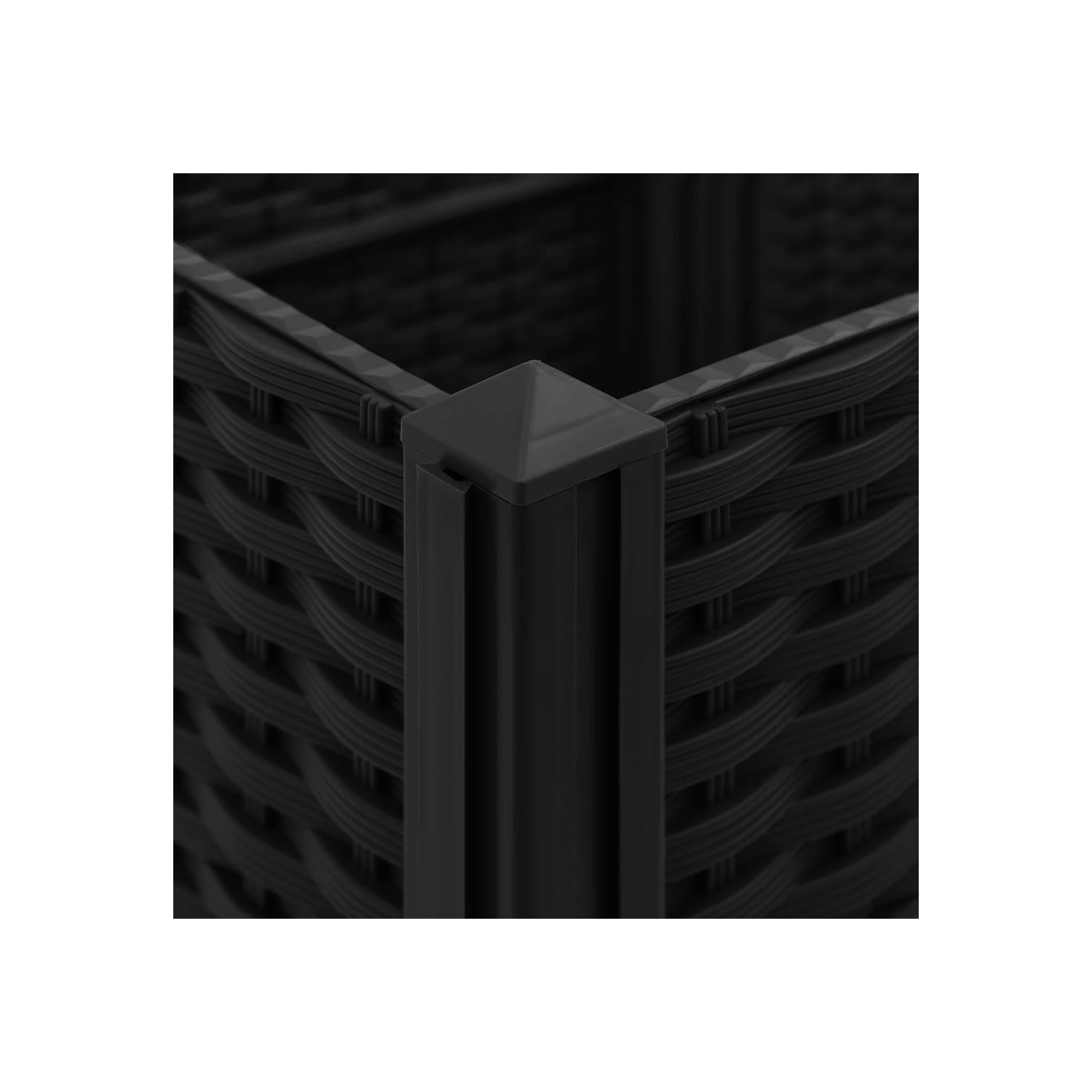 vidaXL Raised Bed 15.7"x15.7"x15" Polypropylene