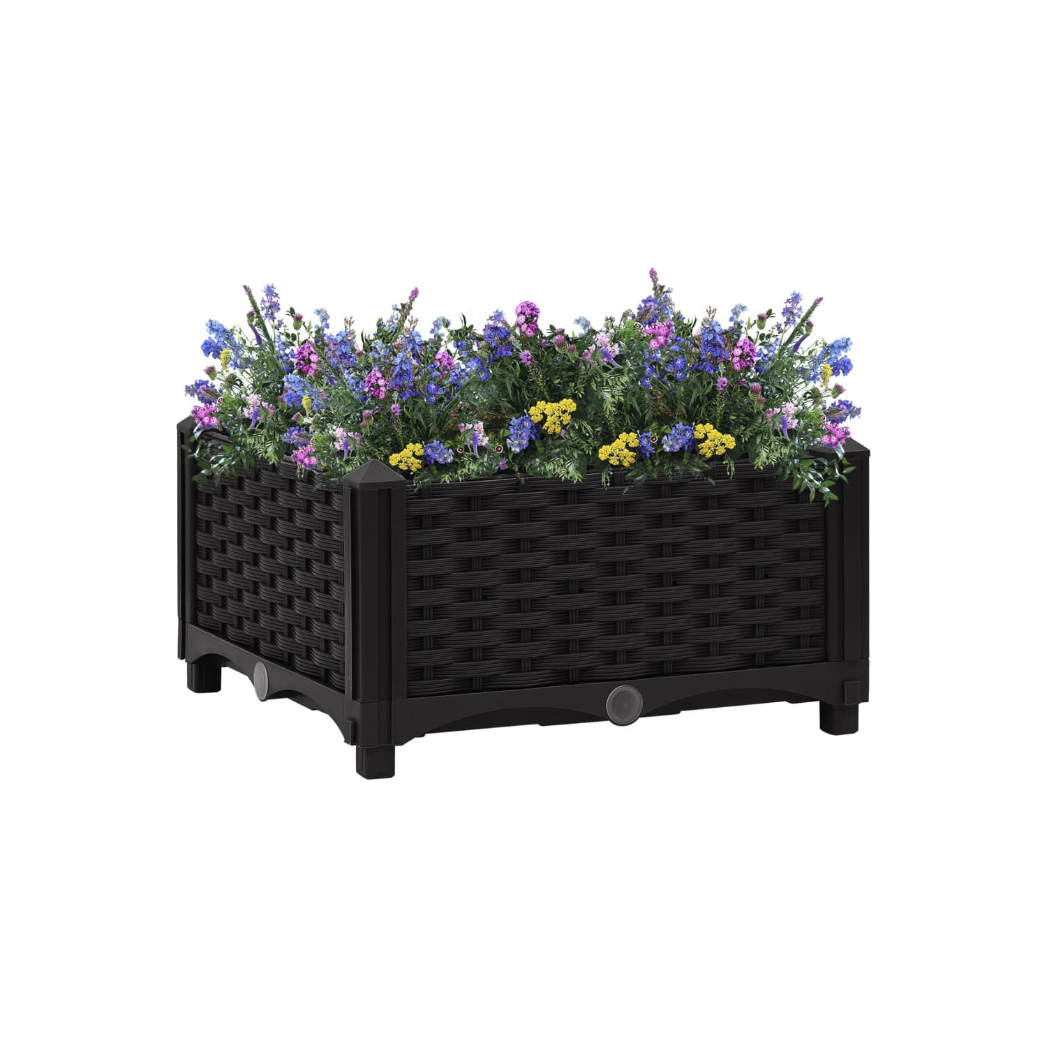 vidaXL Raised Bed 15.7"x15.7"x9.1" Polypropylene