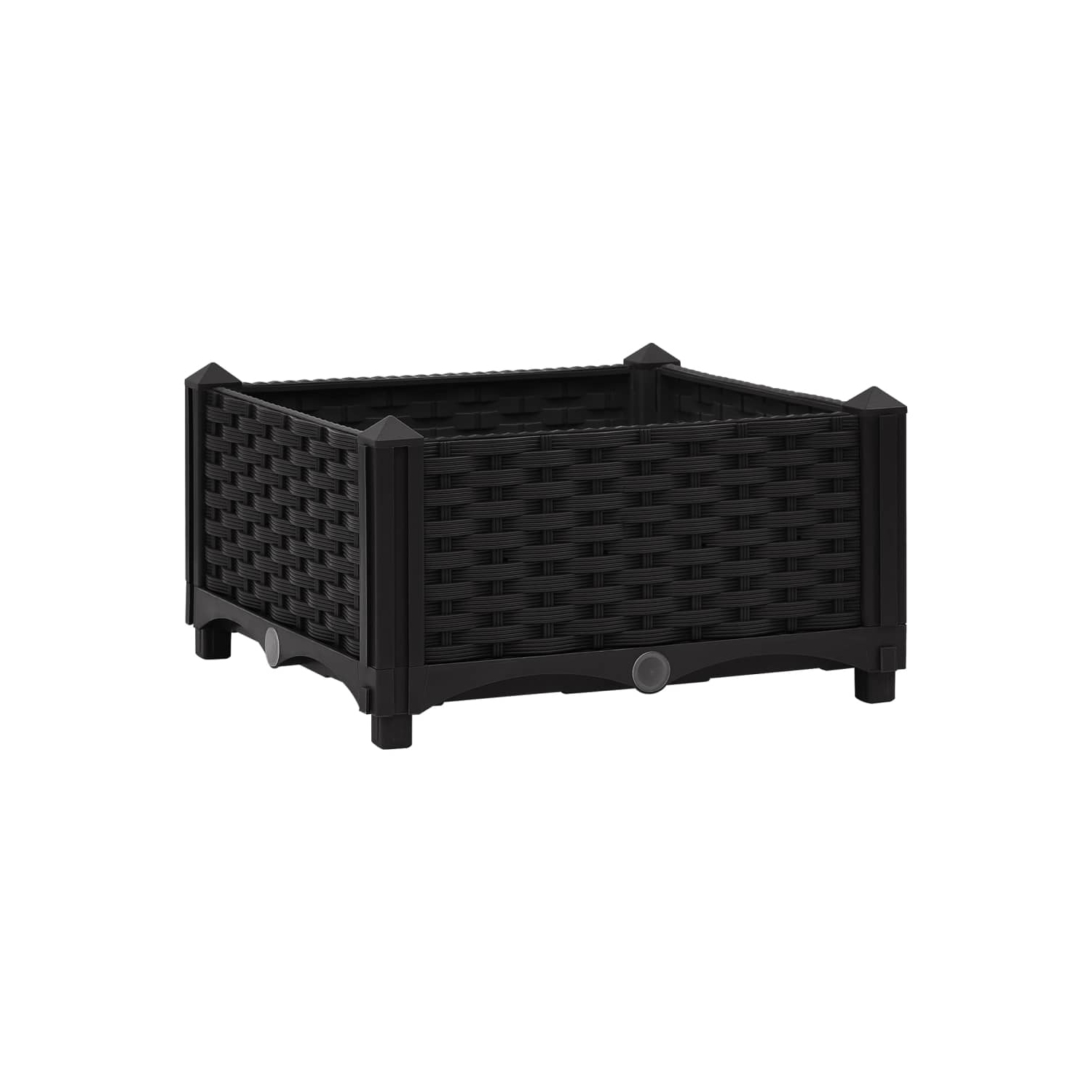 vidaXL Raised Bed 15.7"x15.7"x9.1" Polypropylene