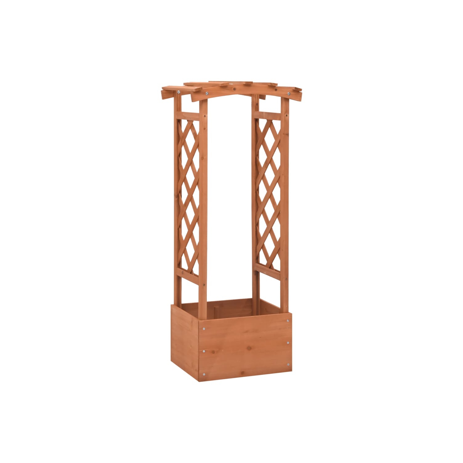 vidaXL Trellis Planter with Arch 49x39x117 cm Firwood