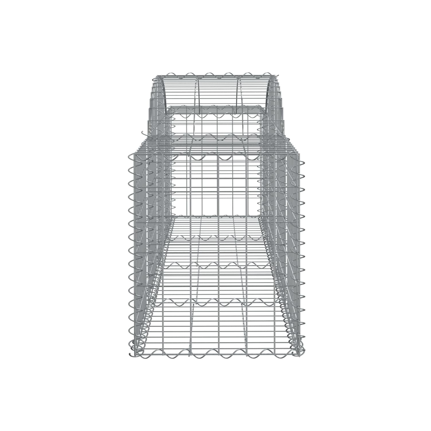 vidaXL Arched Gabion Baskets 2 pcs 200x50x60/80 cm Galvanised Iron