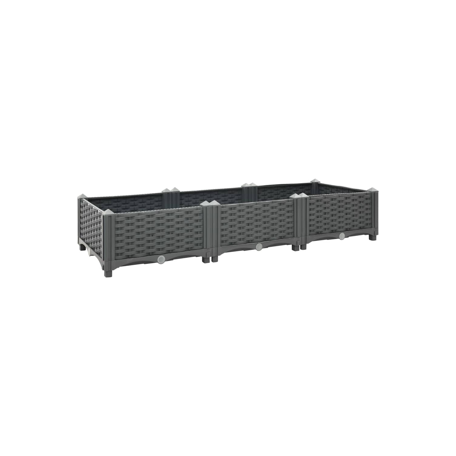vidaXL Raised Bed 47.2"x15.7"x9.1" Polypropylene