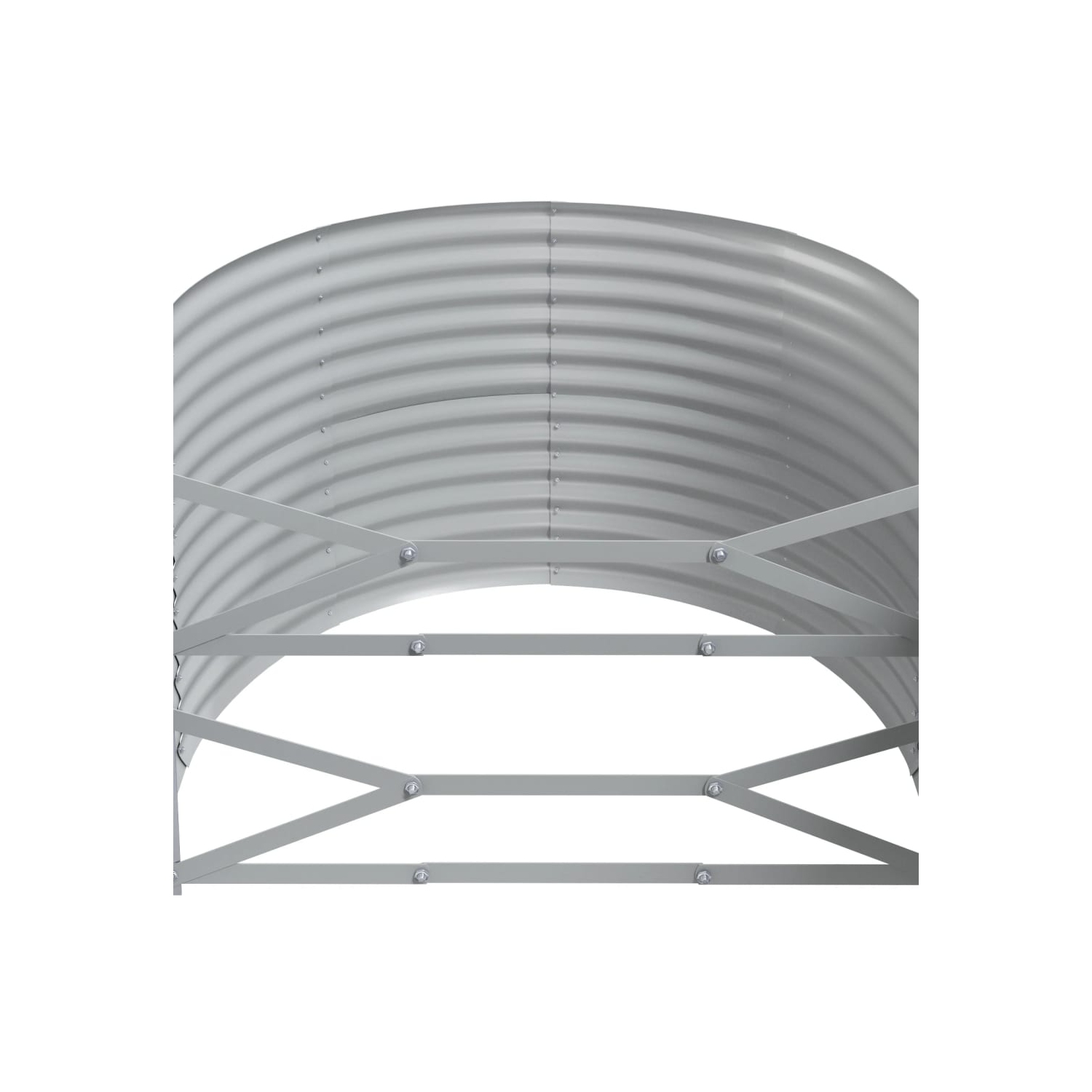 VidaXL – Lit surélevé en acier galvanisé 249 x 100 x 68&nbsp;cm gris