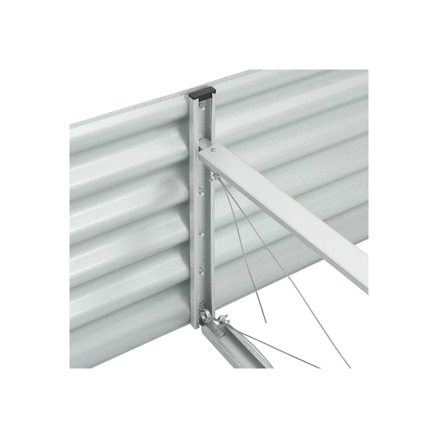 vidaXL Garden Raised Bed Galvanized Steel, Planter, Weather-resistant, Silver, 157.5"x31.5"x17.3"