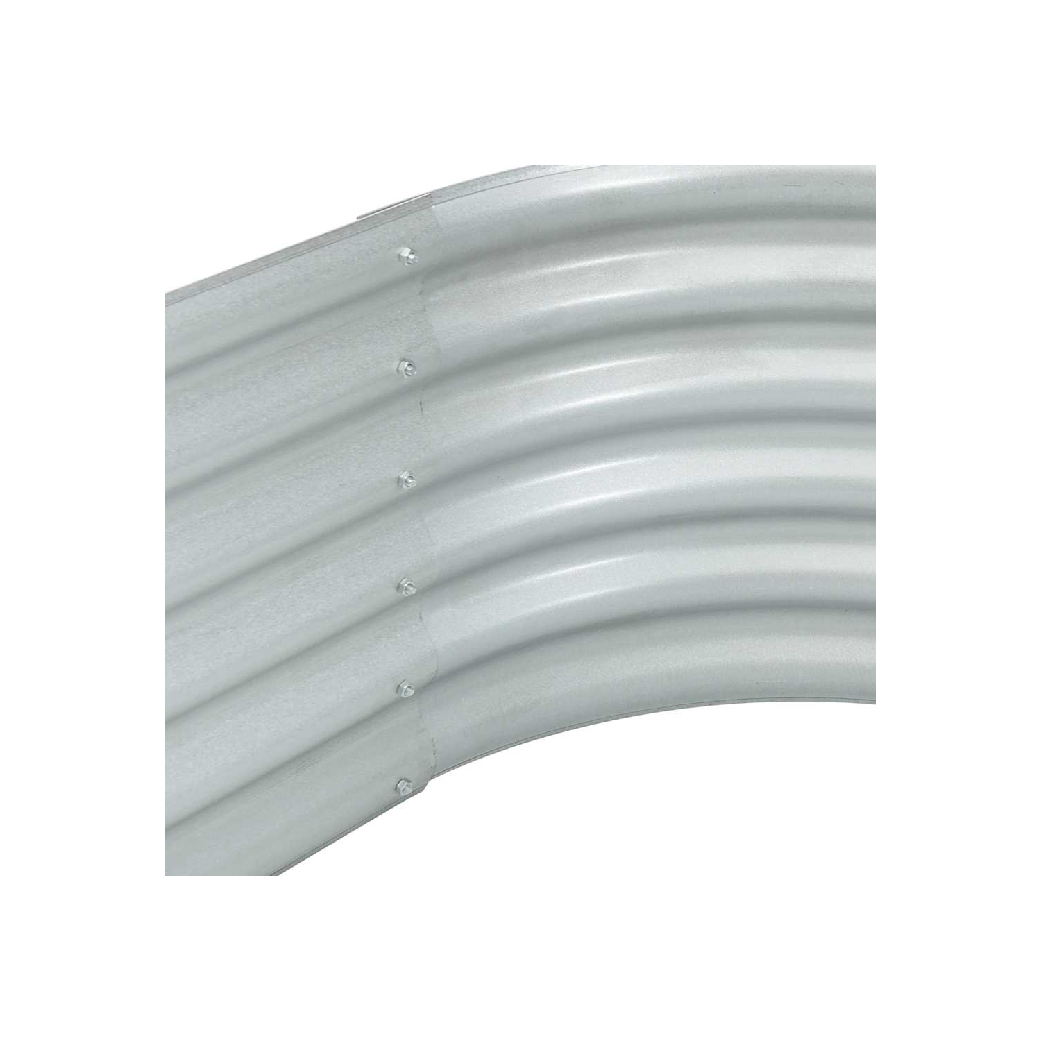 vidaXL Garden Raised Bed Galvanized Steel, Planter, Weather-resistant, Silver, 157.5"x31.5"x17.3"