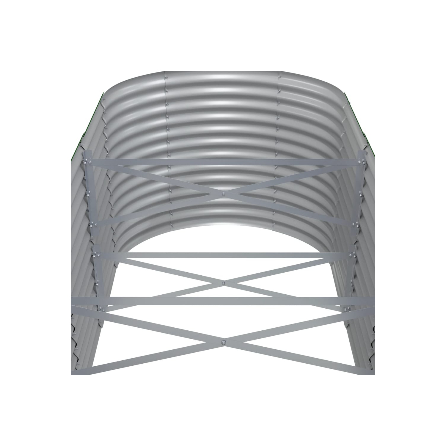 vidaXL Garden Raised Bed Powder-coated Steel 620x80x68 cm Grey