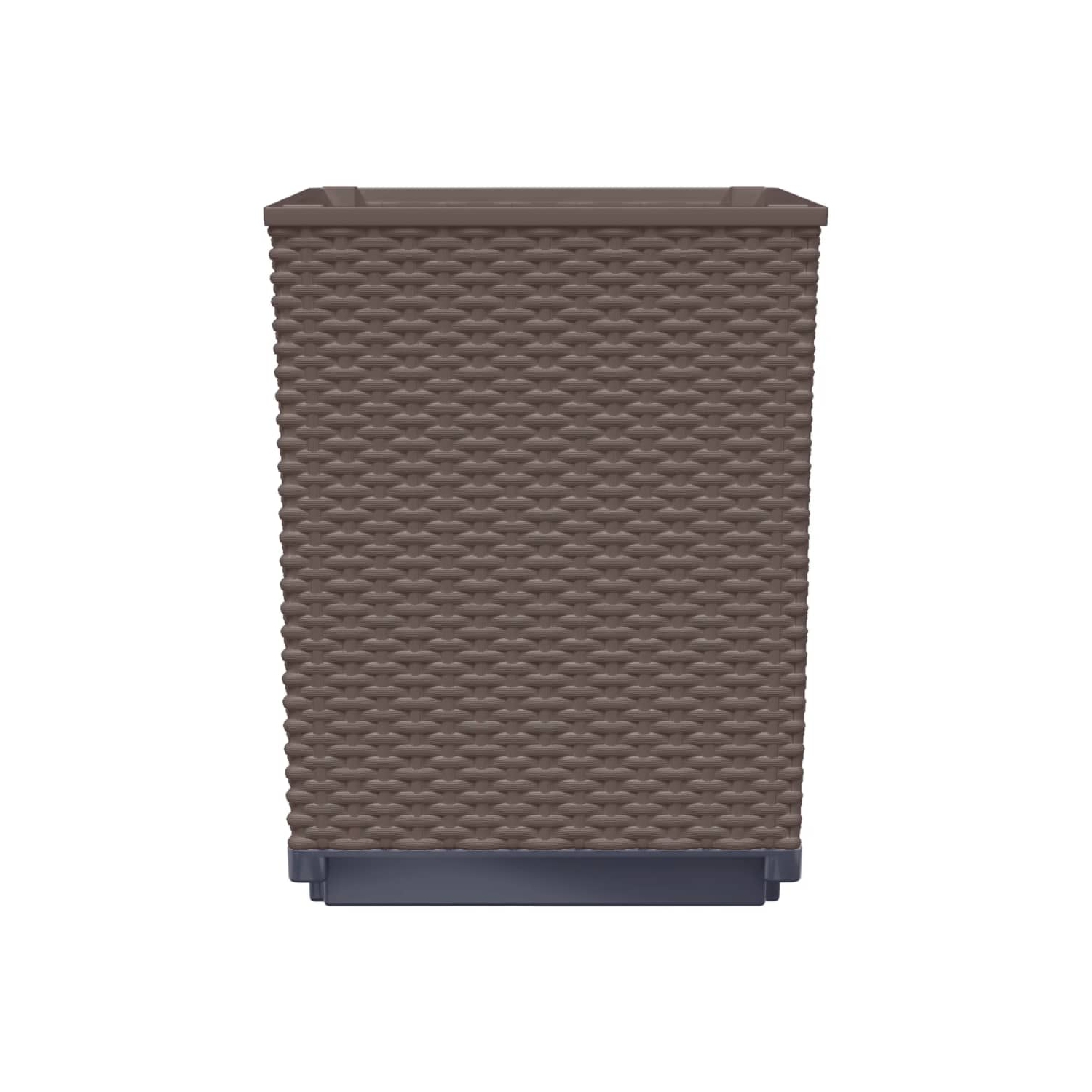 vidaXL Planters 2 pcs Brown 30x30x37 cm Polypropylene