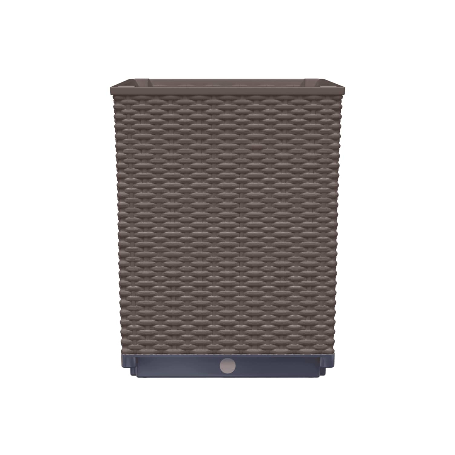 vidaXL Planters 2 pcs Brown 30x30x37 cm Polypropylene