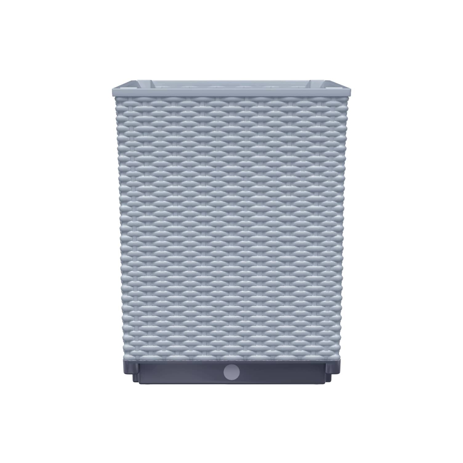 vidaXL Planters 2 pcs Light Grey 30x30x37 cm Polypropylene