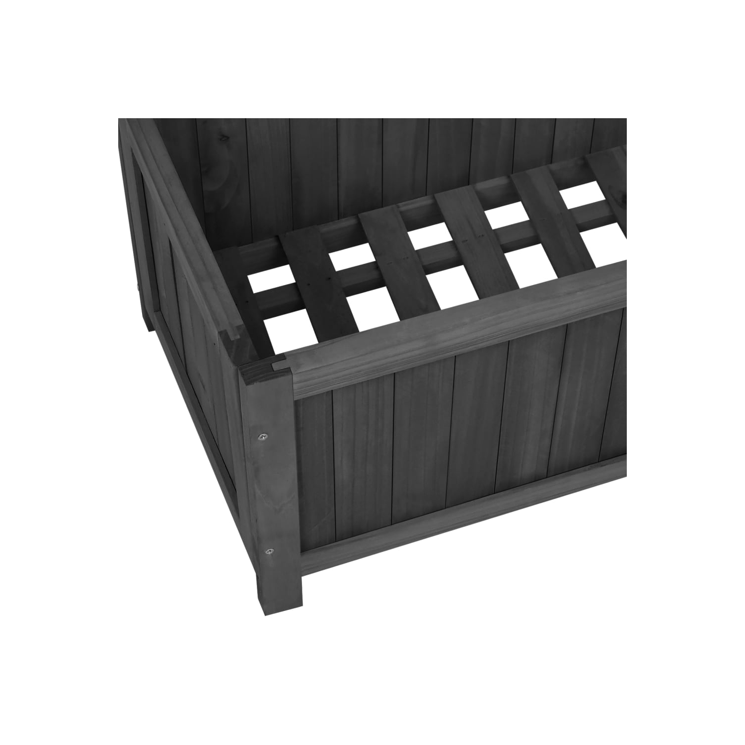 vidaXL Garden Trellis Planter Black 70x30x135 cm Solid Firwood